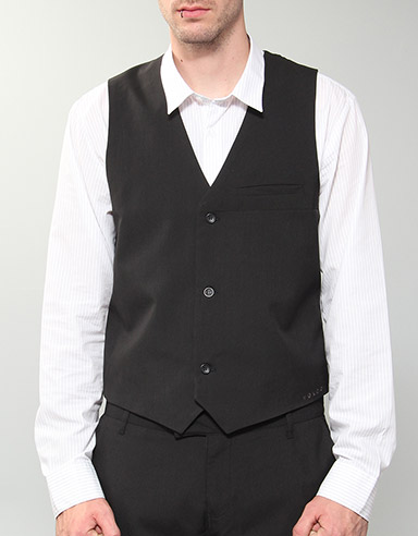 Daper Stone Vest Waistcoat - Black