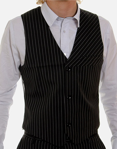 Volcom Daper Stone Vest Waistcoat - Grey Stripe
