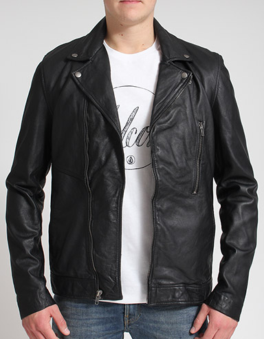 Volcom Drixen Leather biker style jacket