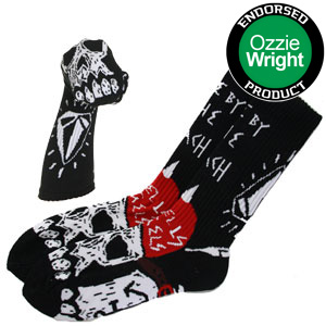 FA Ozzie Wright Socks - Black/Red
