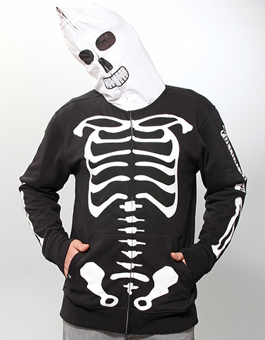 Fear Slim Zip hoody - White