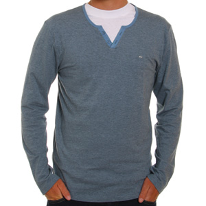 Volcom Hock V Henley Long sleeve tee - Airforce