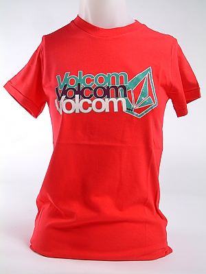 Volcom Ladies 3COM SS B503850009 - RED