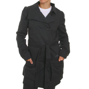 Volcom Ladies Double Vision Trench coat - Black