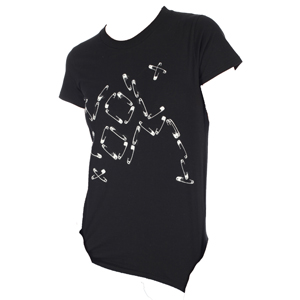 Ladies Volcom Safety Times T-Shirt. Black