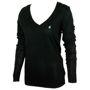 Volcom Ladies Ladies Volcom Somebodys Babe V-Neck Knit. Black