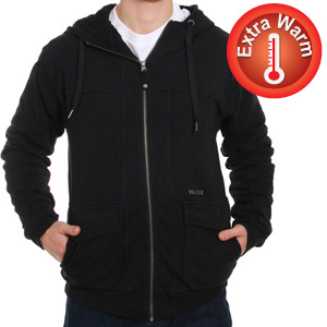 Volcom Lockdown Fleece lined zip hoody - Black
