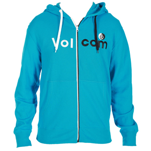 Volcom Mens Mens Volcom Solid Slim Full Zip Hoody. Electric