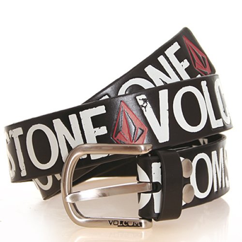 Volcom Mens Volcom Circle Skid Leather Belt Black