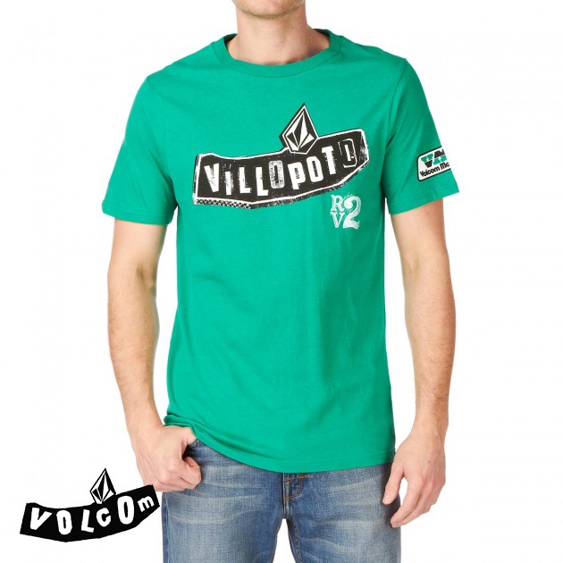Mens Volcom Deuce Basic T-Shirt - Emerald Green