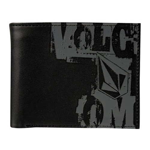Volcom Mens Volcom Head Rush PVC Wallet Black
