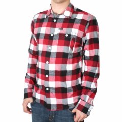 volcom Mens volcom Nogard Flannel Shirt Red