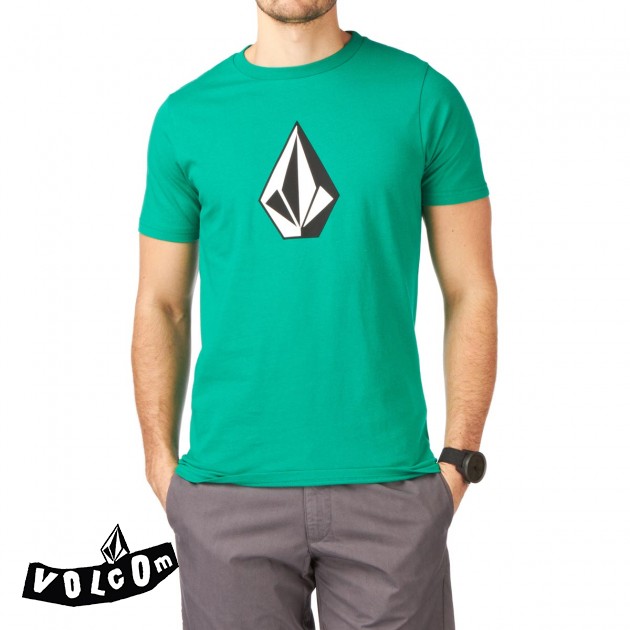 Mens Volcom Stone Basic T-Shirt - Emerald Green