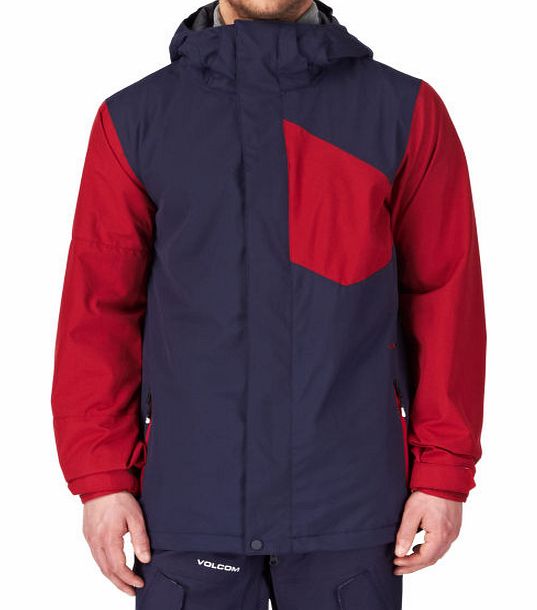Volcom Mens Volcom Stone Block Snow Jacket - Navy