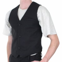 Volcom Mens Volcom Stone Suit Vest Black Stripe