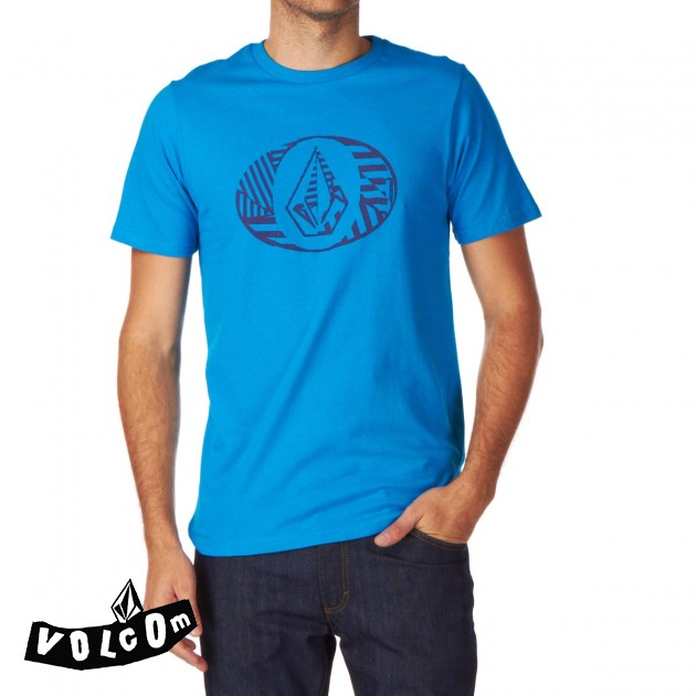 Mens Volcom Third Hand T-Shirt - Electric Blue