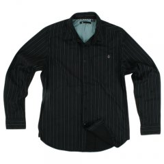volcom Mens volcom Y Factor Stripe Shirt Black