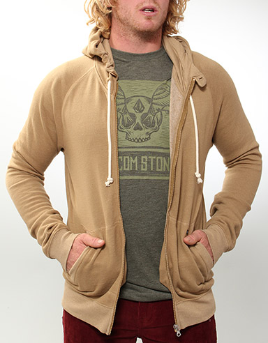 Oldgrant Ultraslim Zip hoody - Dark Khaki