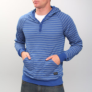 Volcom Optical Ripper Henley Hoody - Indigo Blue