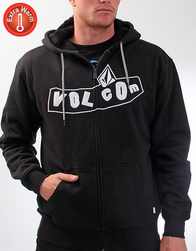 Volcom Pistone Fur Lined Sherpa zip hoody