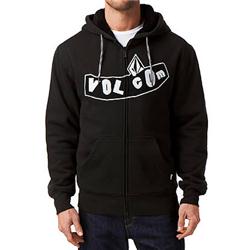 Volcom Pistone Fur Lined Zip Hoody - Black