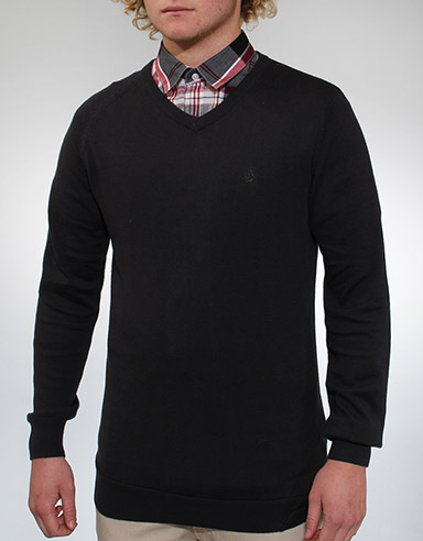 Volcom Standard Sweater V neck jumper - Black