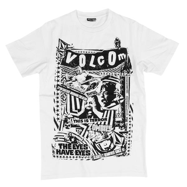 Volcom T-Shirt - Zombies - White A3511161