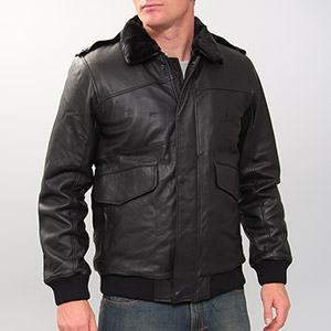 Volcom The Aviator Leather jacket - Black