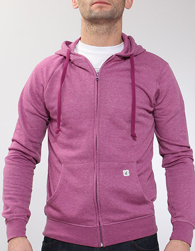 Timemachine Ultra Slim Zip hoody - Magenta