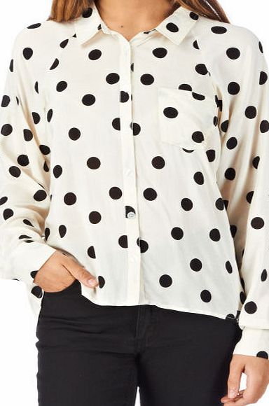 Volcom Womens Volcom Dolly Long Sleeve Shirt - Off White