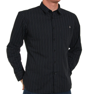 X Factor Stripe LS Shirt - Black