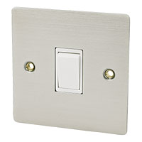 1G 2W 10AX Sw Satin Stainless Flat Plate