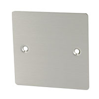 1G Blank Plate Satin Stainless Flat Plate