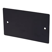 VOLEX 2G Blank Plate Matt Black Flat Plate