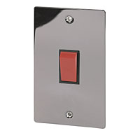 VOLEX 45A DP Sw Blk Ins Black Nickel Flat Plate