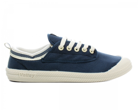 Volley International Navy/Cream Canvas Trainers