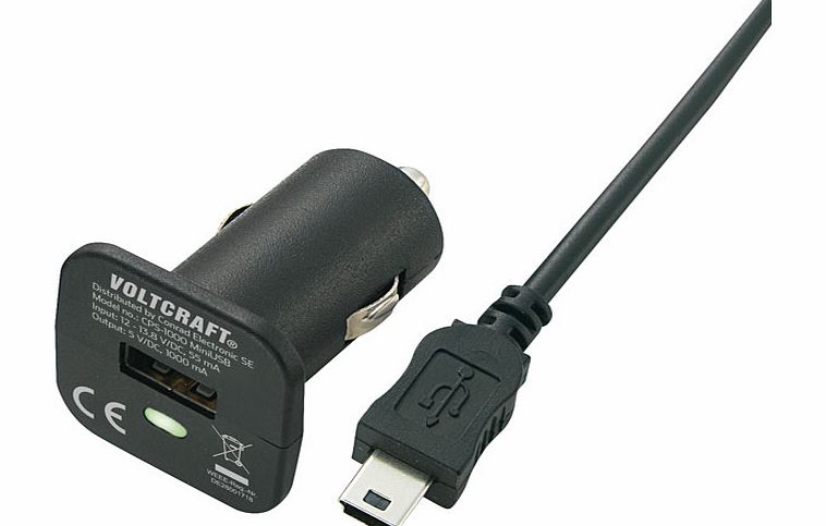 Voltcraft CPS-1000 MiniUSB USB Car Charger With