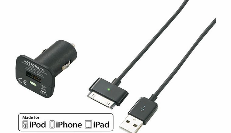 Voltcraft CPS-2100i USB Car Charger With Apple