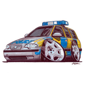 volvo Police Car Batt Kids T-shirt