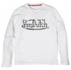 Von Dutch Mens Long Sleeve Logo T-Shirt White