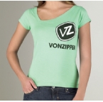 Von Zipper Womens Decolte Travers T-Shirt Green