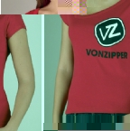Von Zipper Womens Decolte Travers T-Shirt Red