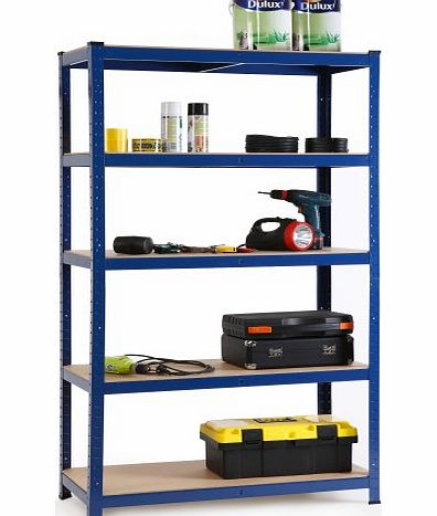 VonHaus - Extra Wide Heavy Duty Steel amp; MDF 5 Tier Racking Shelf or Workbench - Massive 1325Kg Capacity