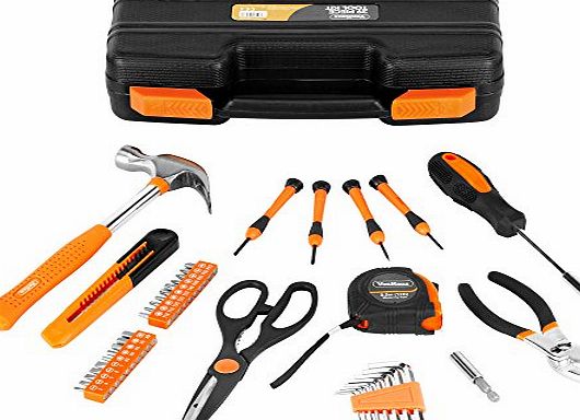 VonHaus 39 piece Household Hand Tool Set Kit Box with Hard Storage Case