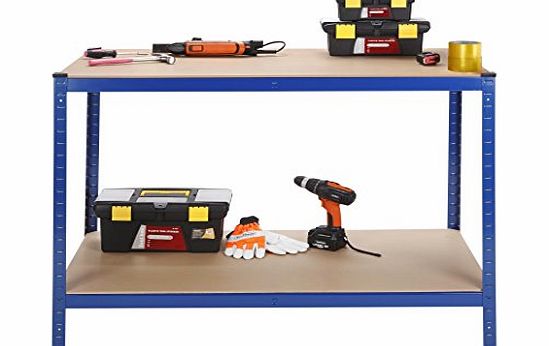 VonHaus Heavy Duty Steel Workbench Worktable Metal Shelving Racking Massive 600 Kg Capacity