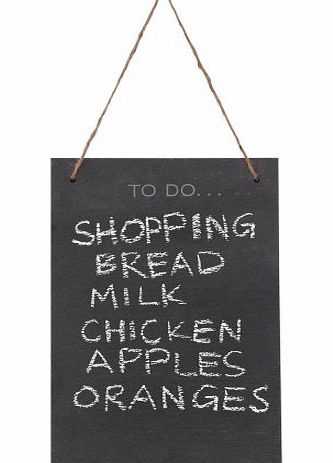 VonHaus Large Chalkboard / Blackboard Black Slate Bulletin Memo Board - 30cm x 20cm - Frameless Noticeboard