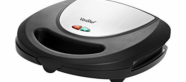 VonShef - Stainless Steel 3 in 1 Sandwich Press / Grill / Waffle Iron