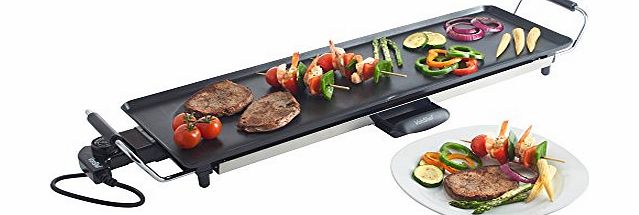 VonShef Electric XL Teppanyaki Style Barbecue Table Grill Griddle with Adjustable Temperature Control 2000 Watts