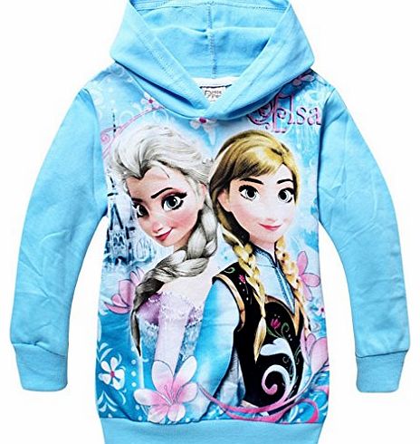 Fashion Disney Frozen Princess Elsa Anna Kids Girls Cute Hoodie Coat