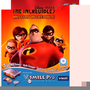 VTech V Smile Pro Learning System V Disc Disney Pixar The Incredibles Mission Incredible